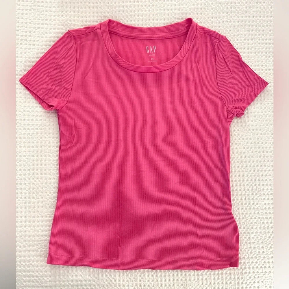 GAP Hot Pink Baby Rib Tee - Picture 1 of 4